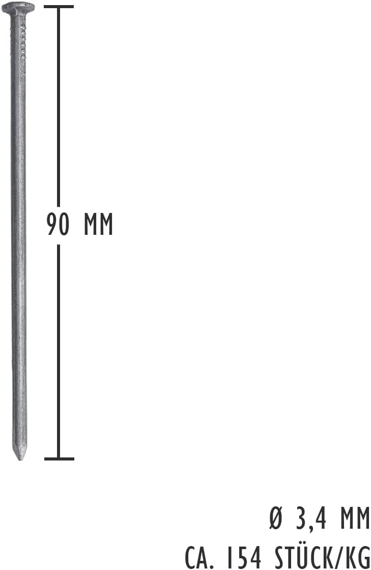 Drahtstifte universell, 5 kg, 3,4 x 90 mm