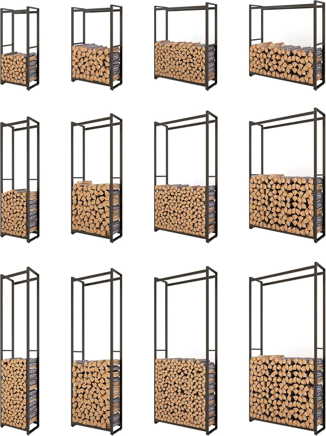 Kaminholzregal (100 x 45 x 25 cm), H100xB45xT25cm