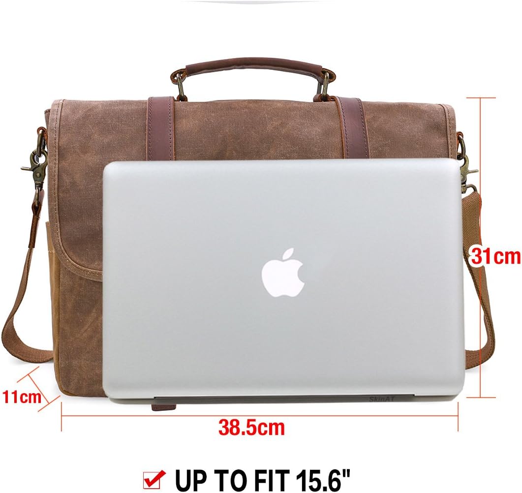 Laptoptasche wasserdicht 15.6" Vintage, Braun