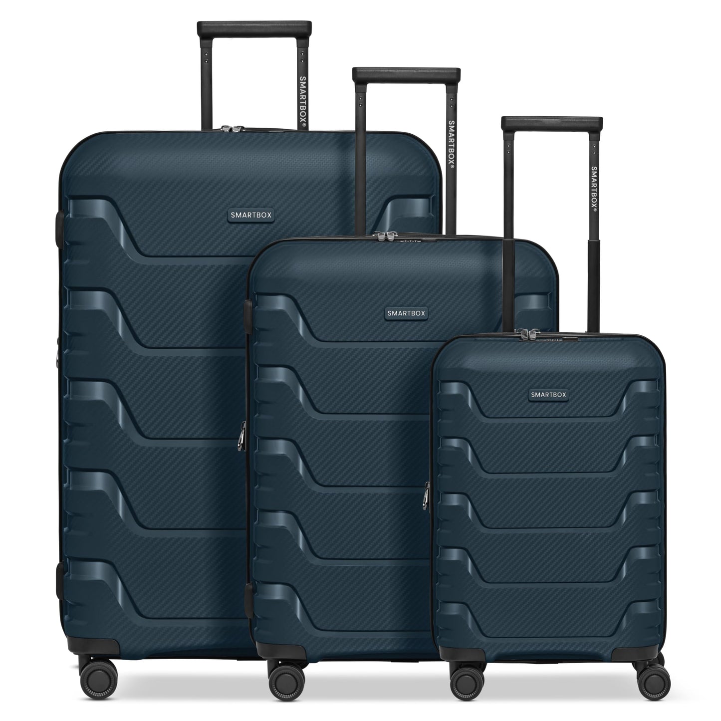 3-teiliges Hartschalen-Kofferset mit Dehnfalte, Navy Kofferset (3-teilig) erweiterbar