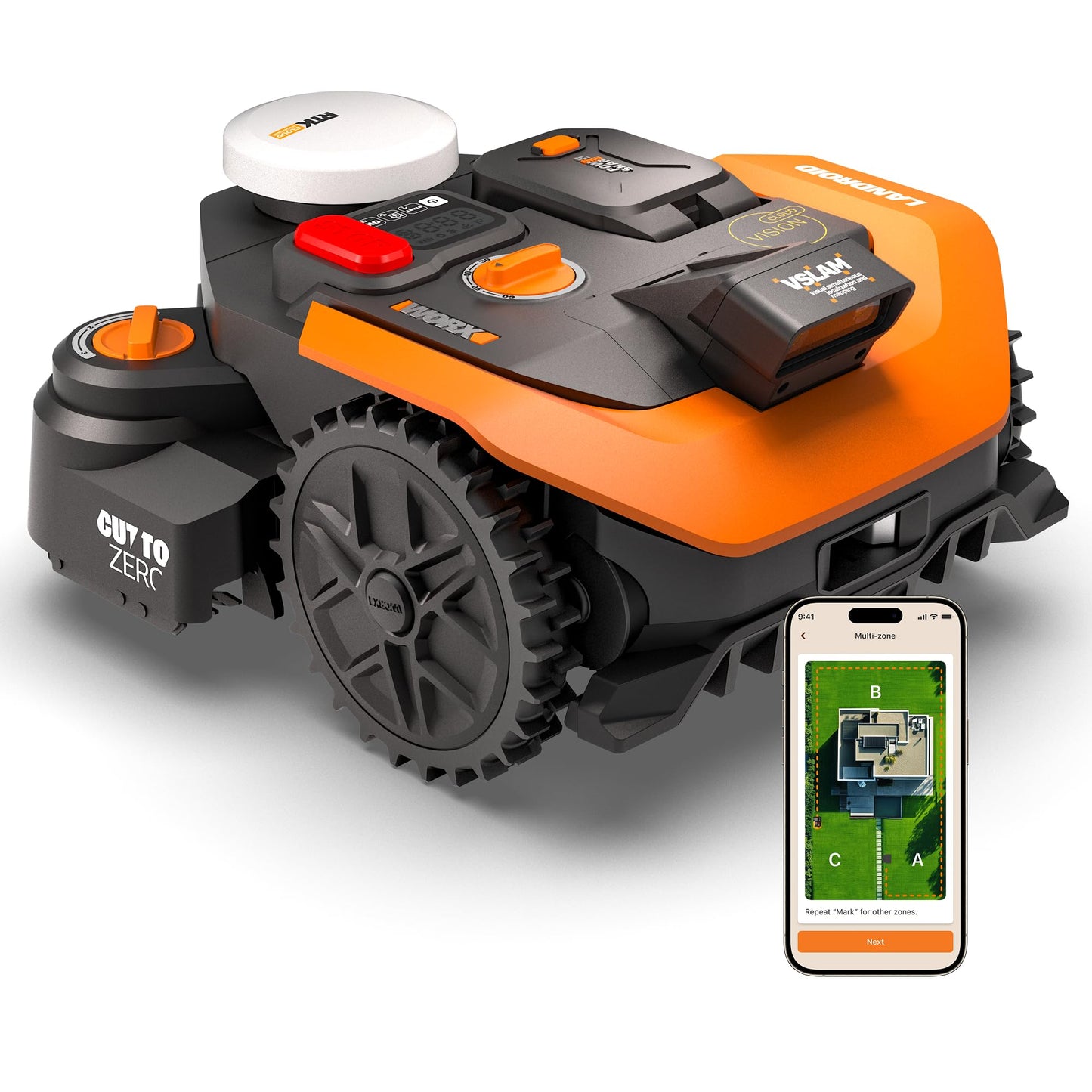 Landroid Vision Cloud Mähroboter, 1800 m² 2WD Mähroboter