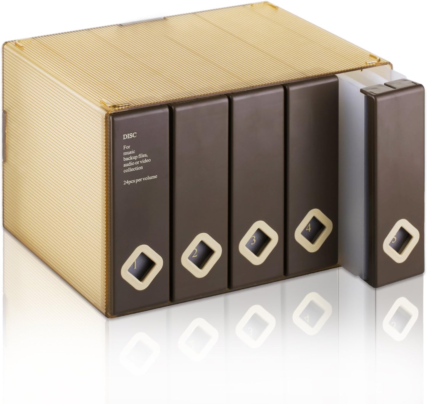 CD/DVD/Blu-ray Aufbewahrung Boxen, Braun