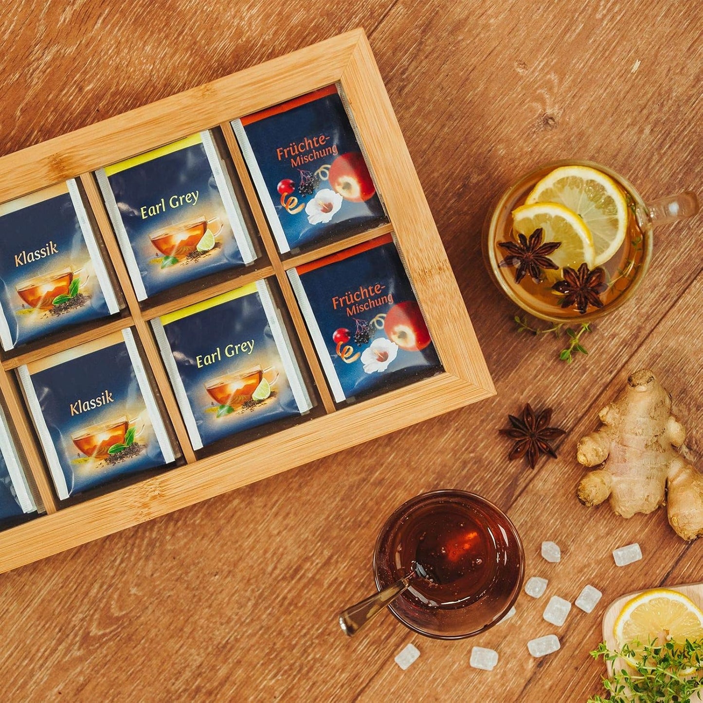 Teebox mit 8 Fächern, Einzeln Modell 2021