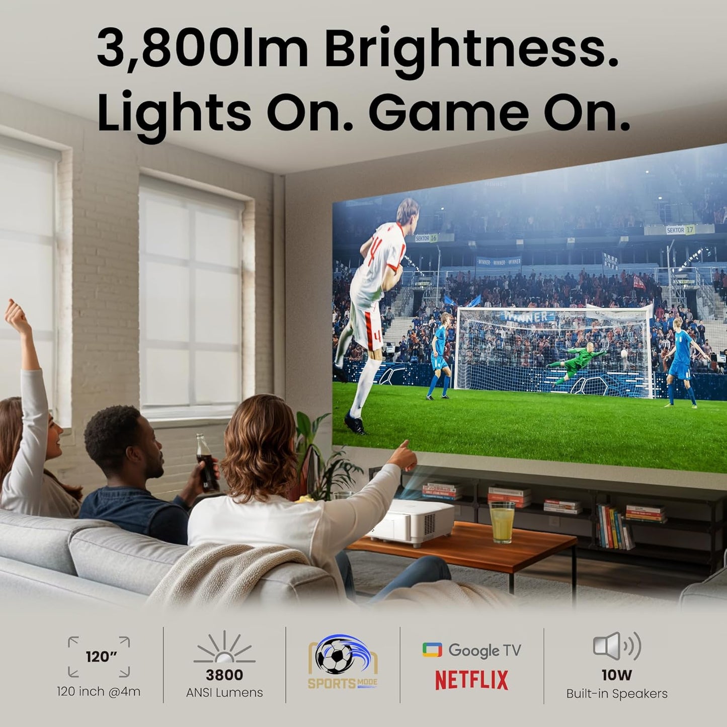 TH575i Heimkino Beamer mit GoogleTV Dongle