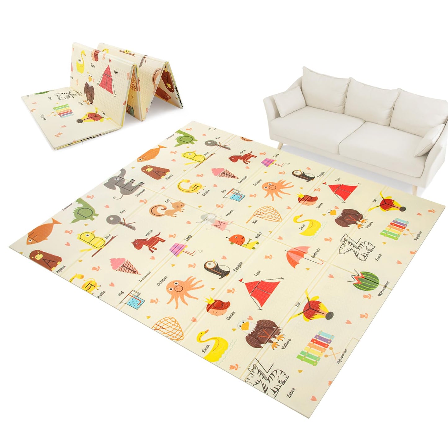 Faltbare Baby-Spielmatte, A - 150 x 180 cm