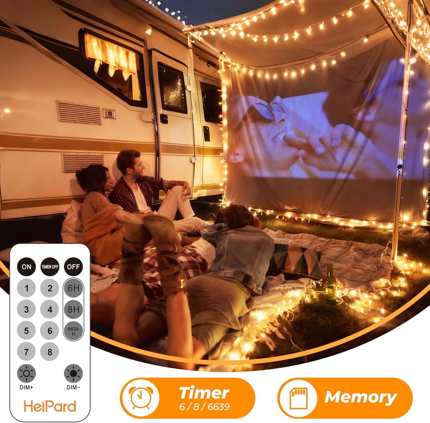 Lichterkette mit 150 LEDs und Fernbedienung, 15M/150LEDs