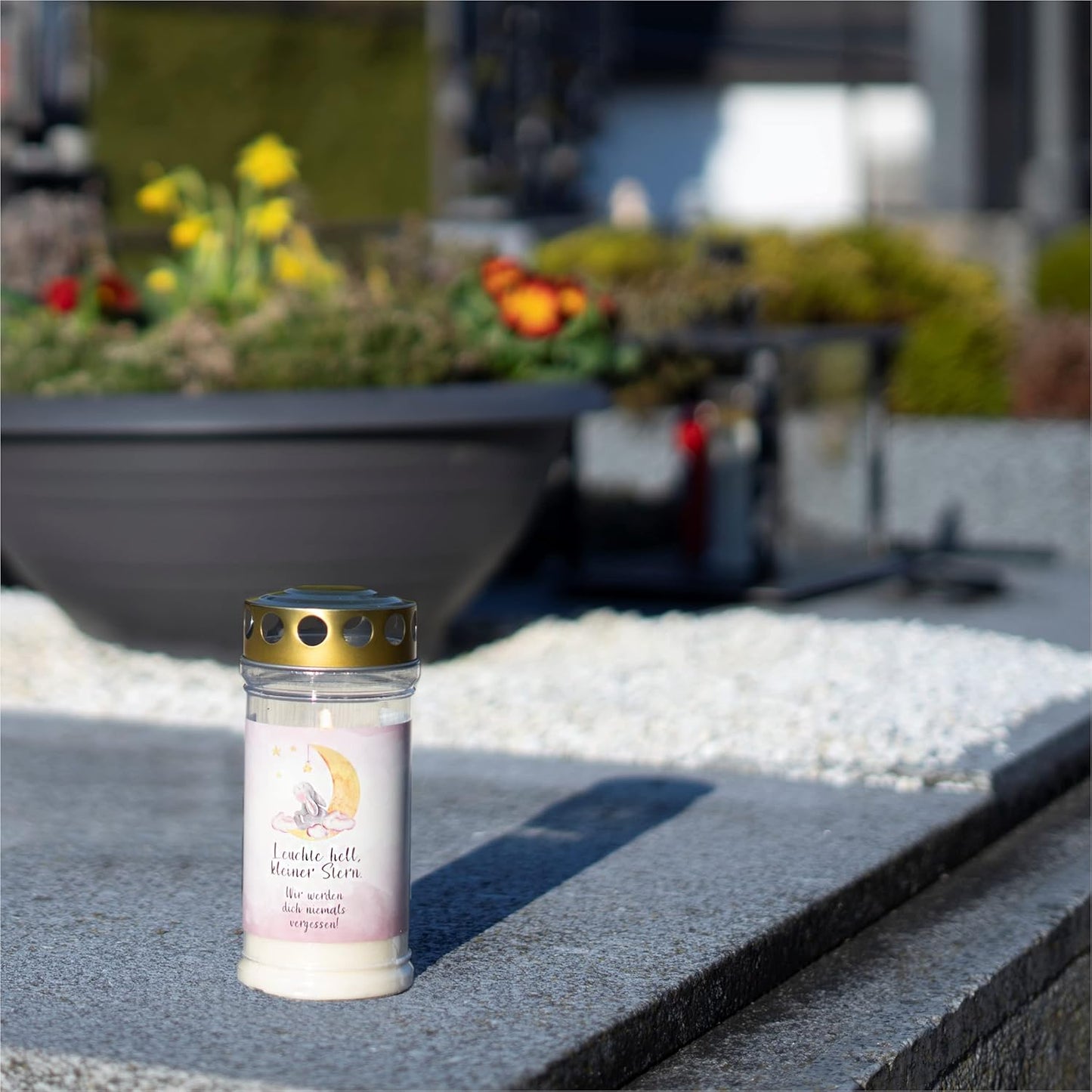 Sternenkind Grabkerzen-Set mit Motiv und Spruch (10 Stück), Sternenkind | Rosa