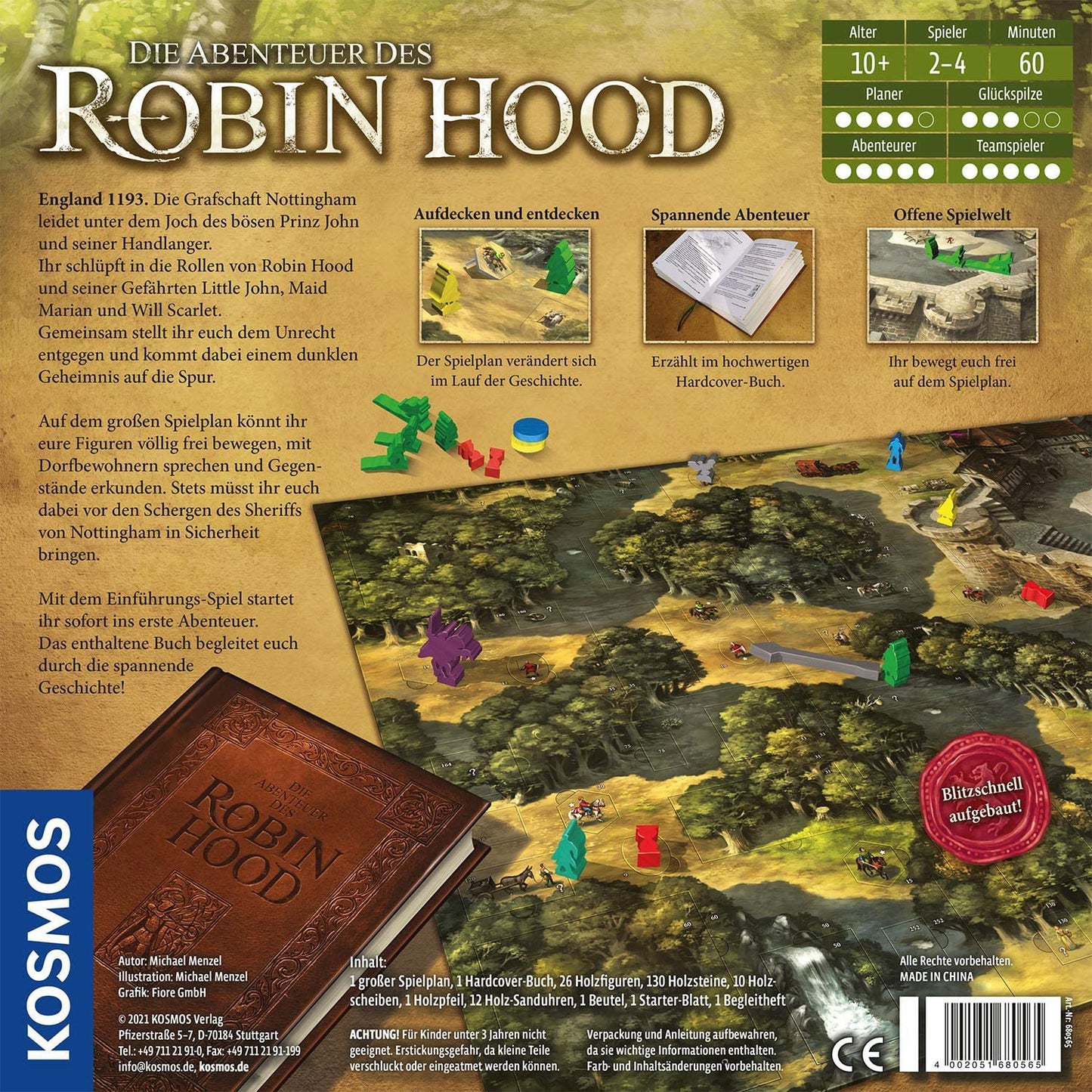 Die Abenteuer des Robin Hood, Brettspiel, Grundspiel