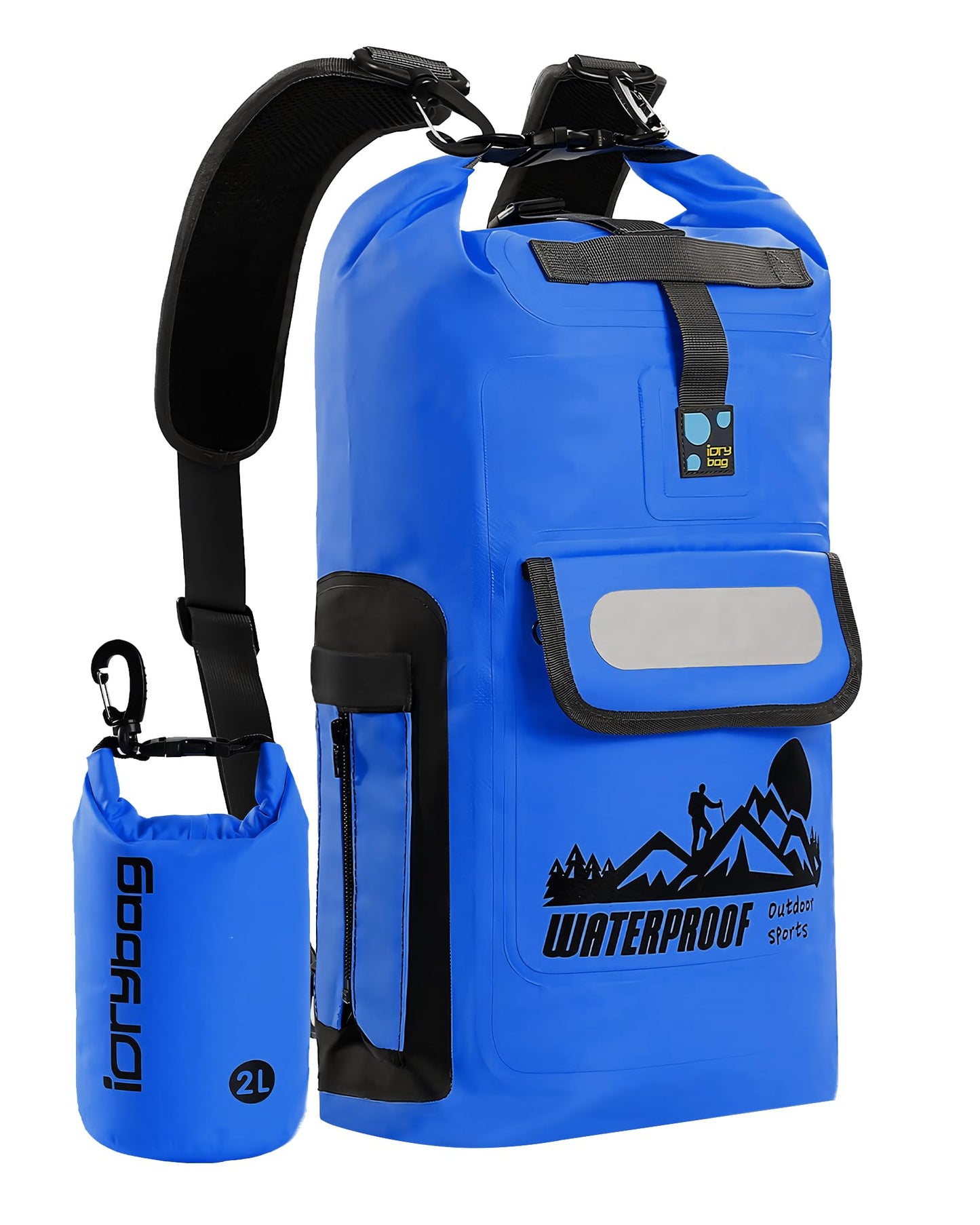 Wasserdichter Rucksack, 30L, Blau 30L
