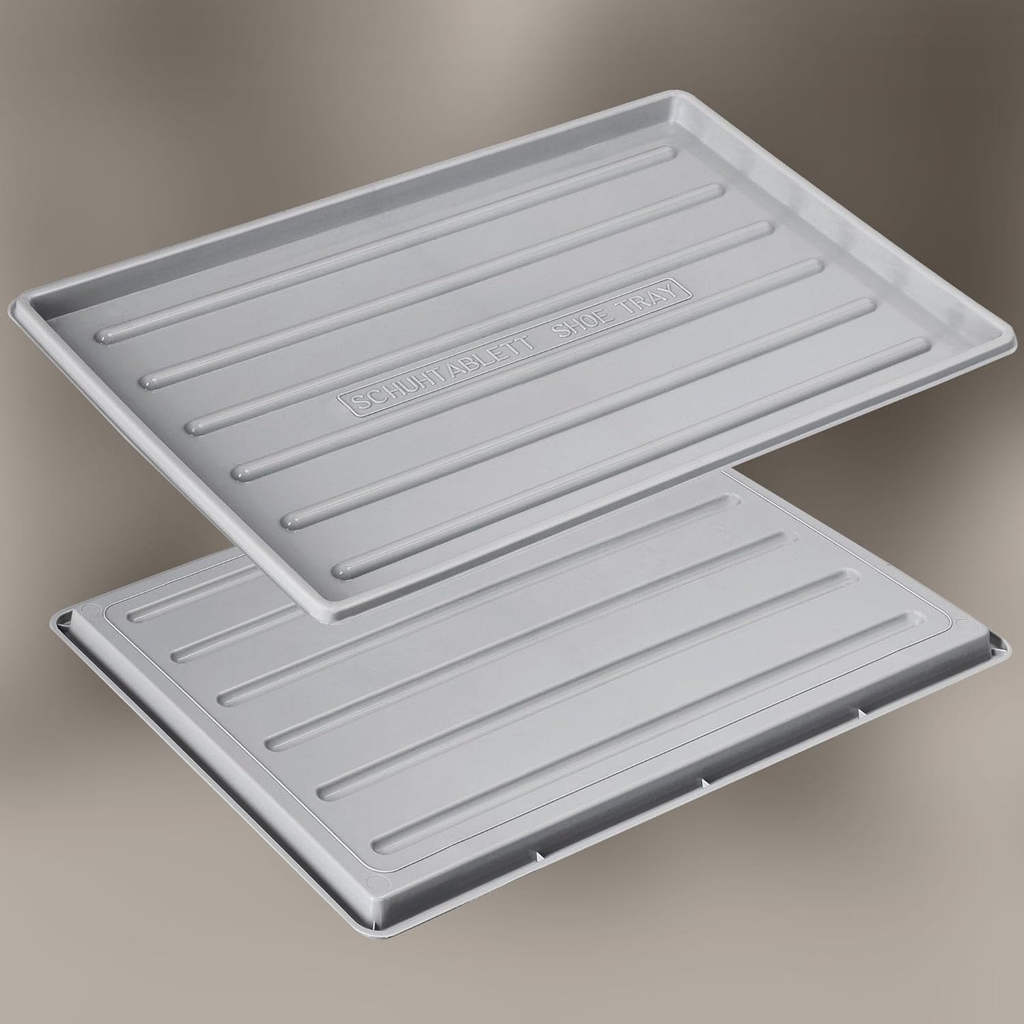 2er-Set Schuhabtropfschalen, 45 x 30 x 30 cm Grau