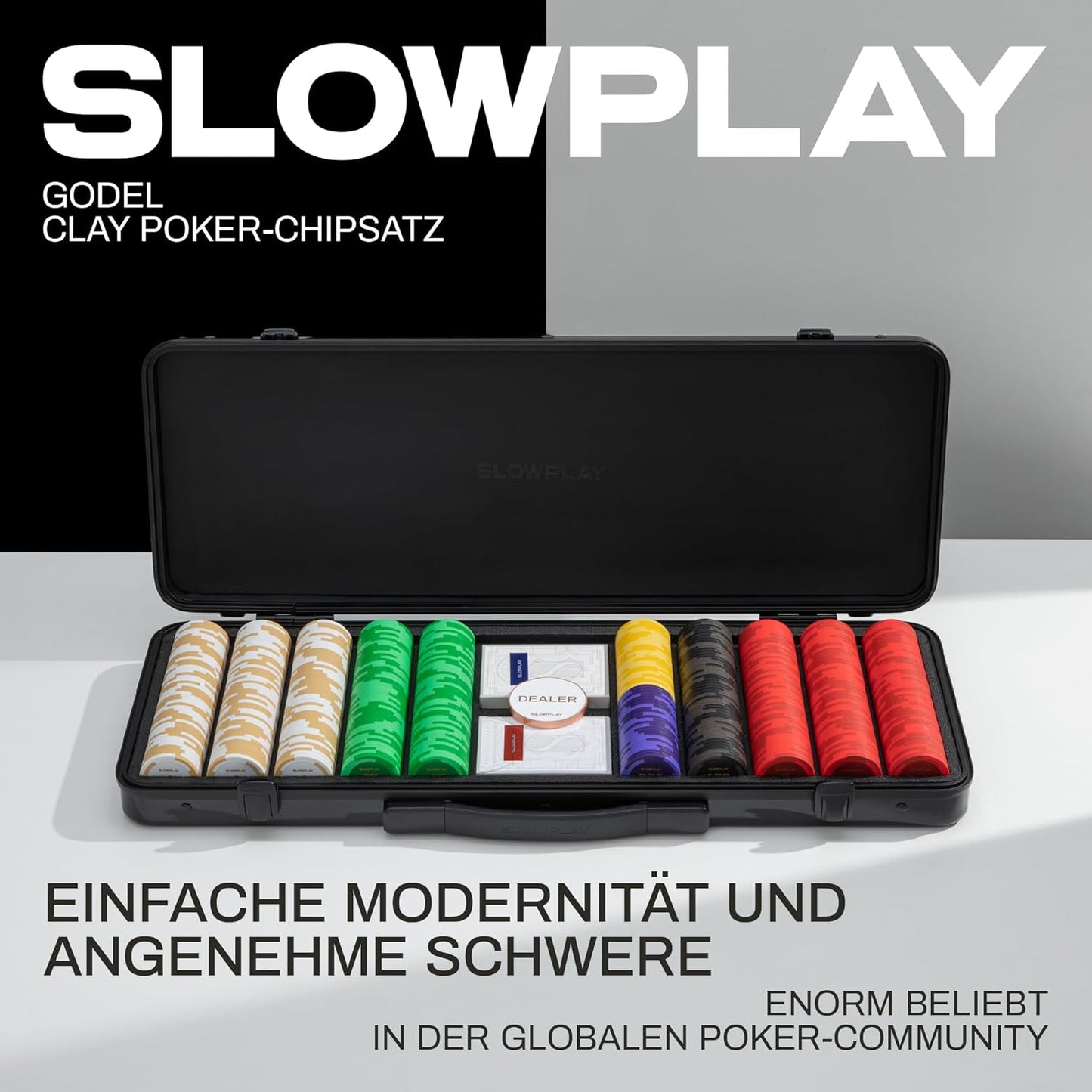 Pokerchips-Set für Texas Holdem, 500 Stück, ohne Werte, 500 Chips Ohne Werte