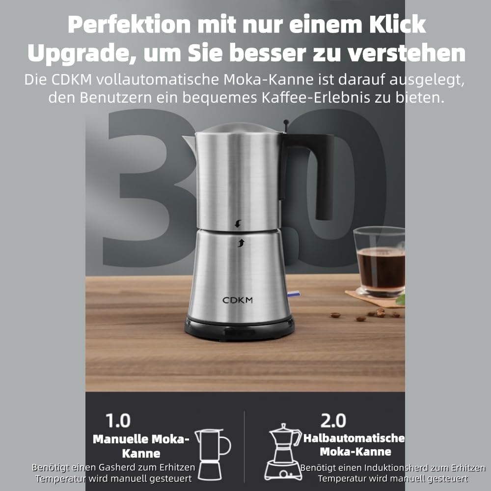 Elektrische Mokkakanne MC-70A, 3-6 Tassen, automatische Abschaltung
