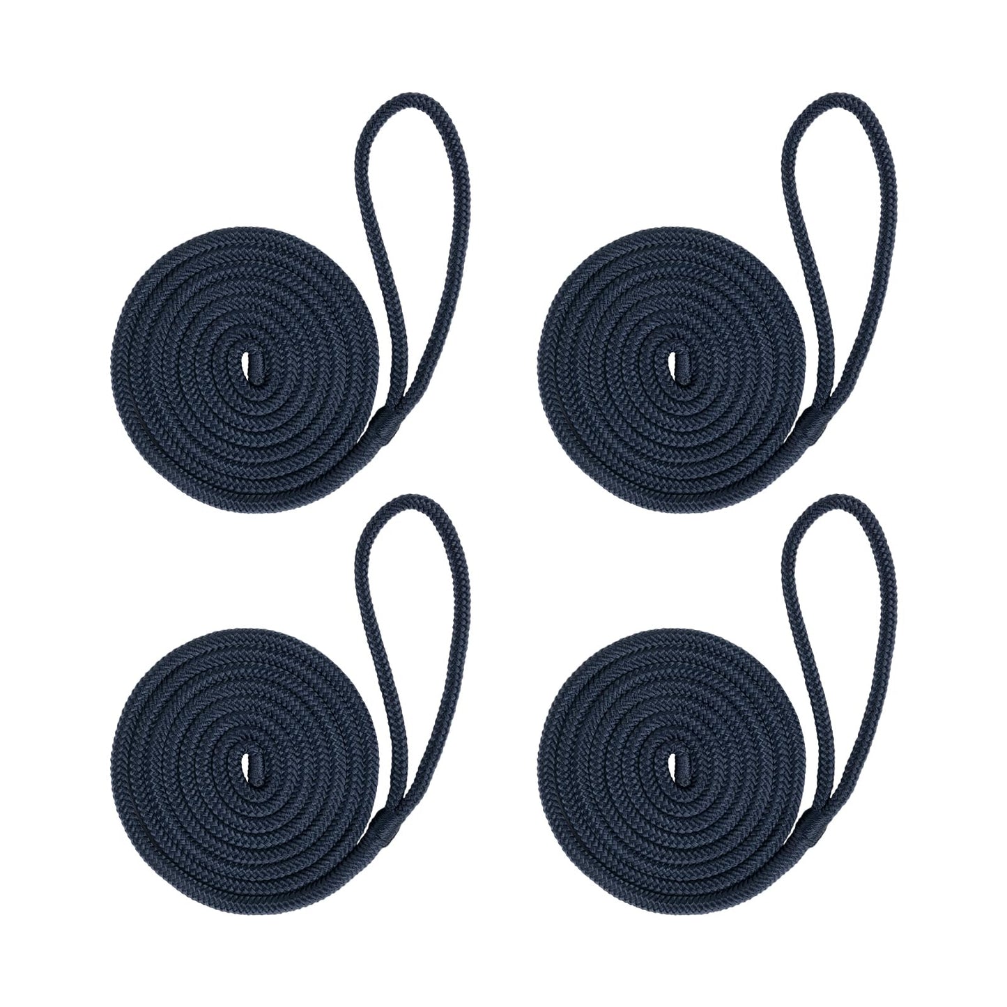 4-teiliges Fenderleinen-Set, navy (R1) ø 8 mm | 2.1 m lang