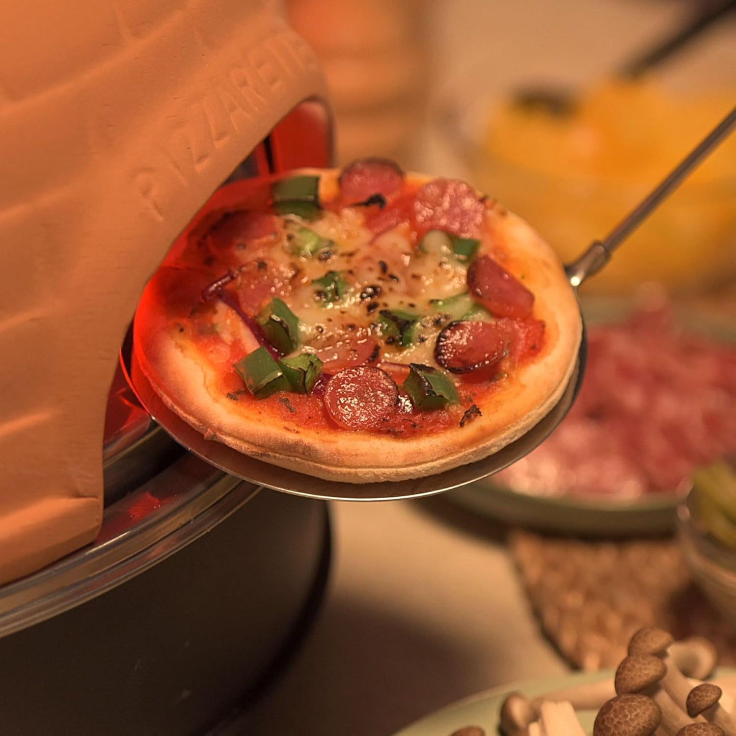 Pizza-Mini-Ofen mit Pfännchen