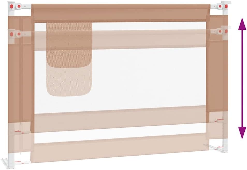Bettschutzgitter Zafir, 100 x 25 cm Taupe
