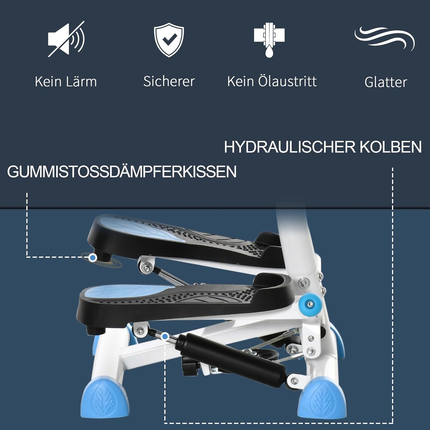 Steppmaschine Stahl, ABS Blau+Schwarz, Blau+Schwarz