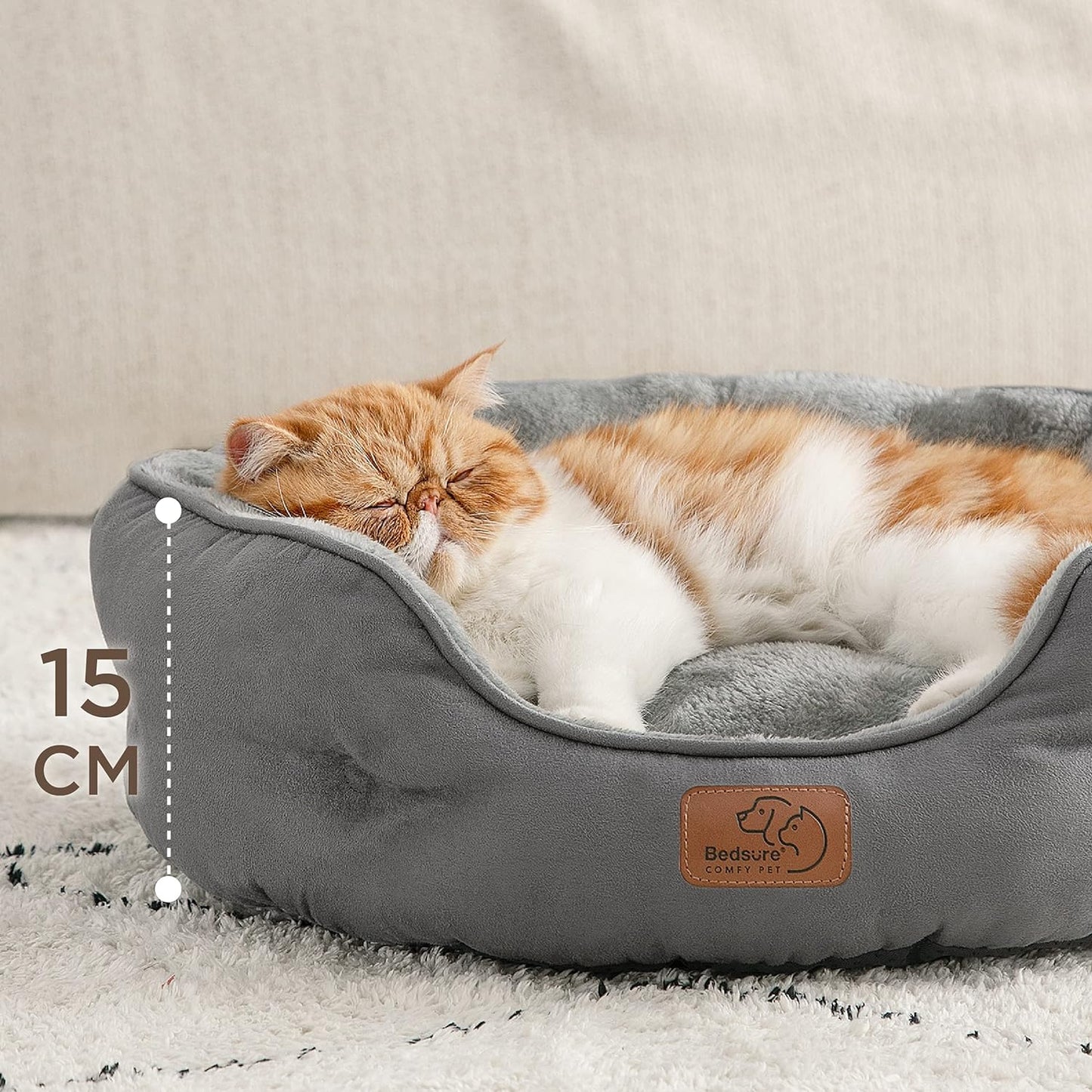 Katzenbett, L 51 x B 48 x H 15 cm Grau