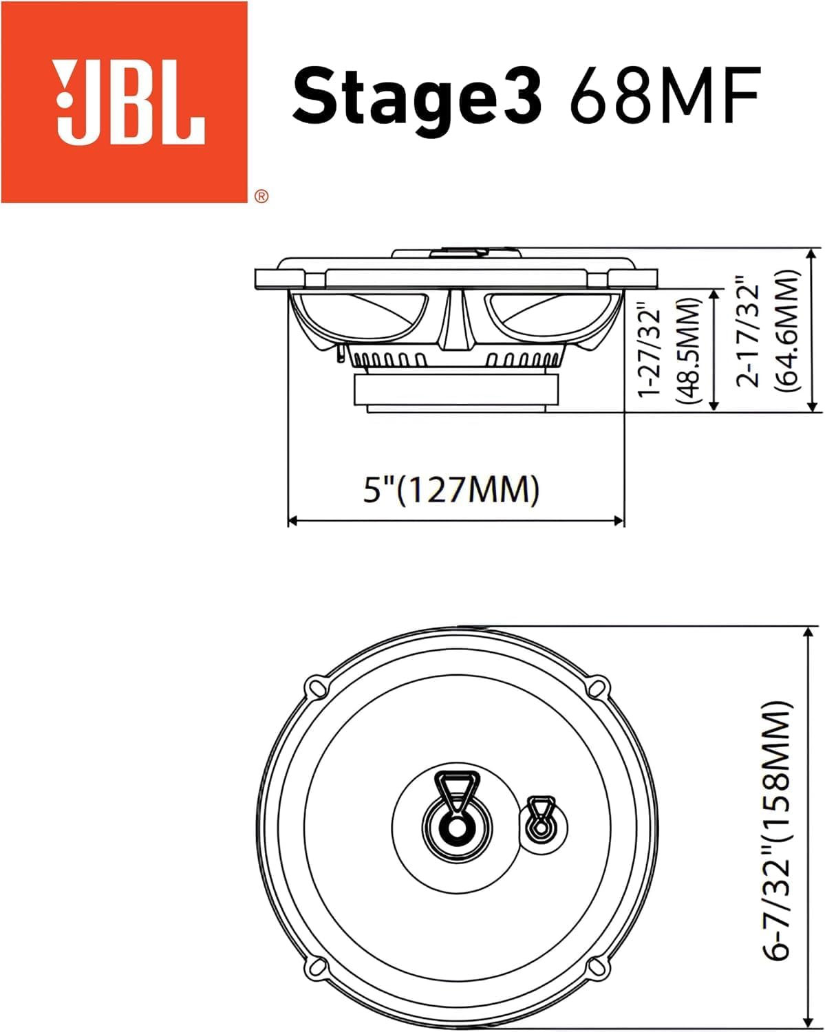 Stage3 Gen2 3-Wege Koaxial Lautsprecher, 6.5"|(165mm) 3-Way|Full Range
