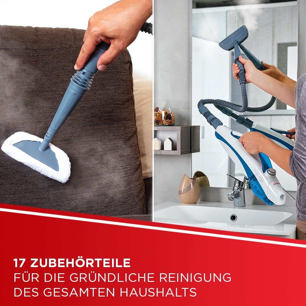 2-in-1-Dampfreiniger Vaporetto SV460, 17 Zubehörteile