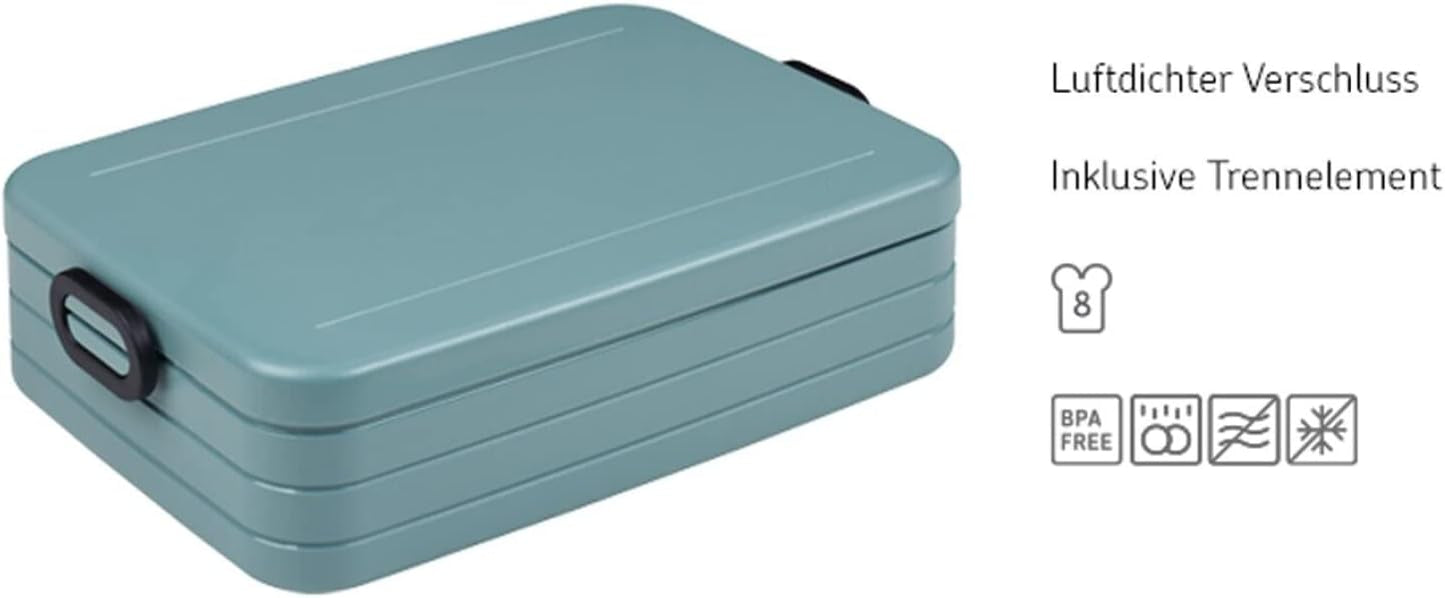 Lunchbox Duo Pack mit Unterteilung, Nordic Blue / Duo Pack (Midi + Large) / Keine Personalisierung