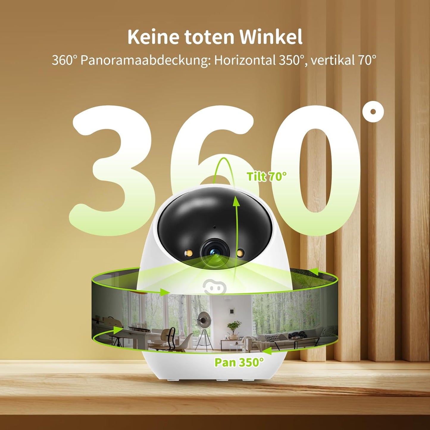 BV-D210 (2WL) Innenkamera mit 360°-Sicht und Bewegungserkennung, 1080P