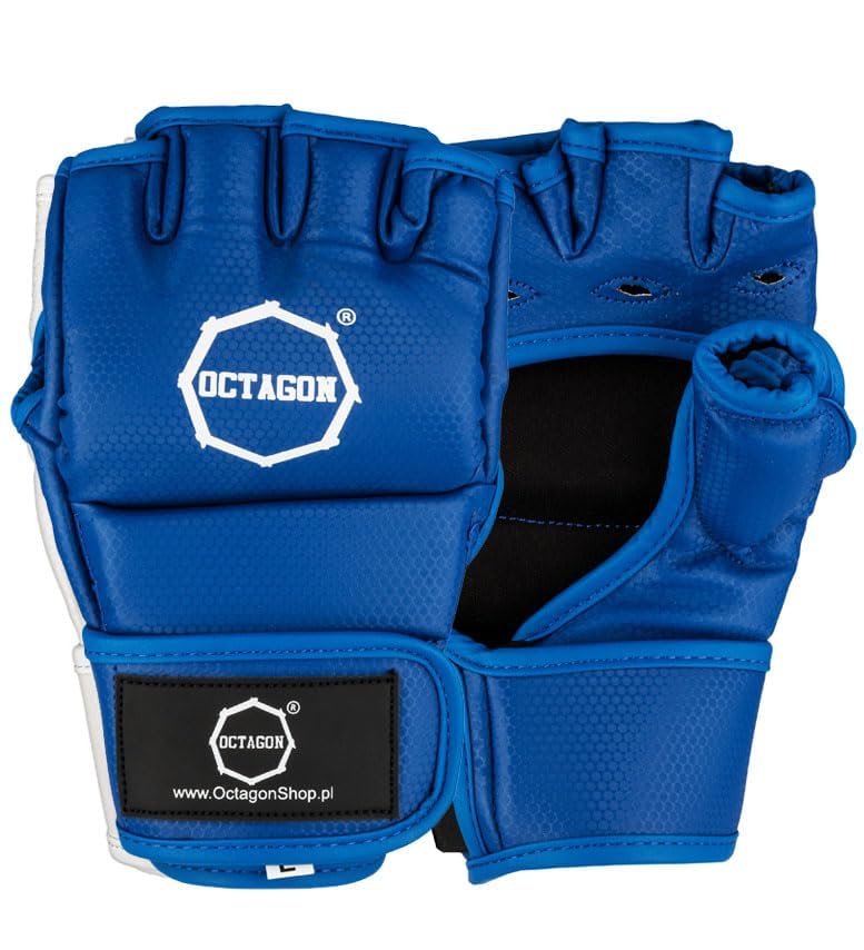 MMA Handschuhe mit Knöchel- und Gelenkschutz, Blau S
