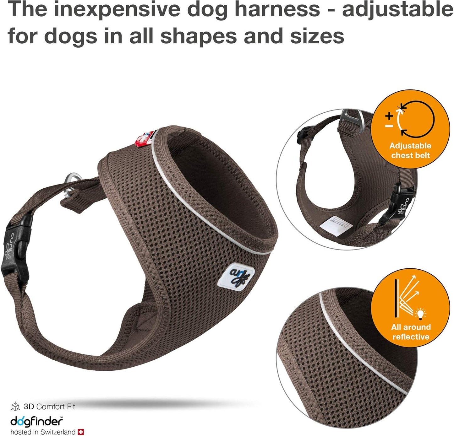 Basic Hundegeschirr, XS Brown