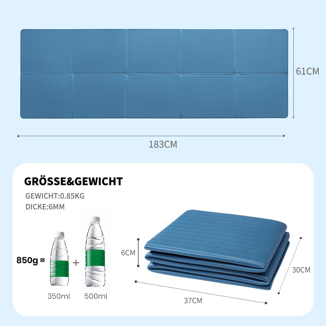 Faltbare Yogamatte, Marineblau