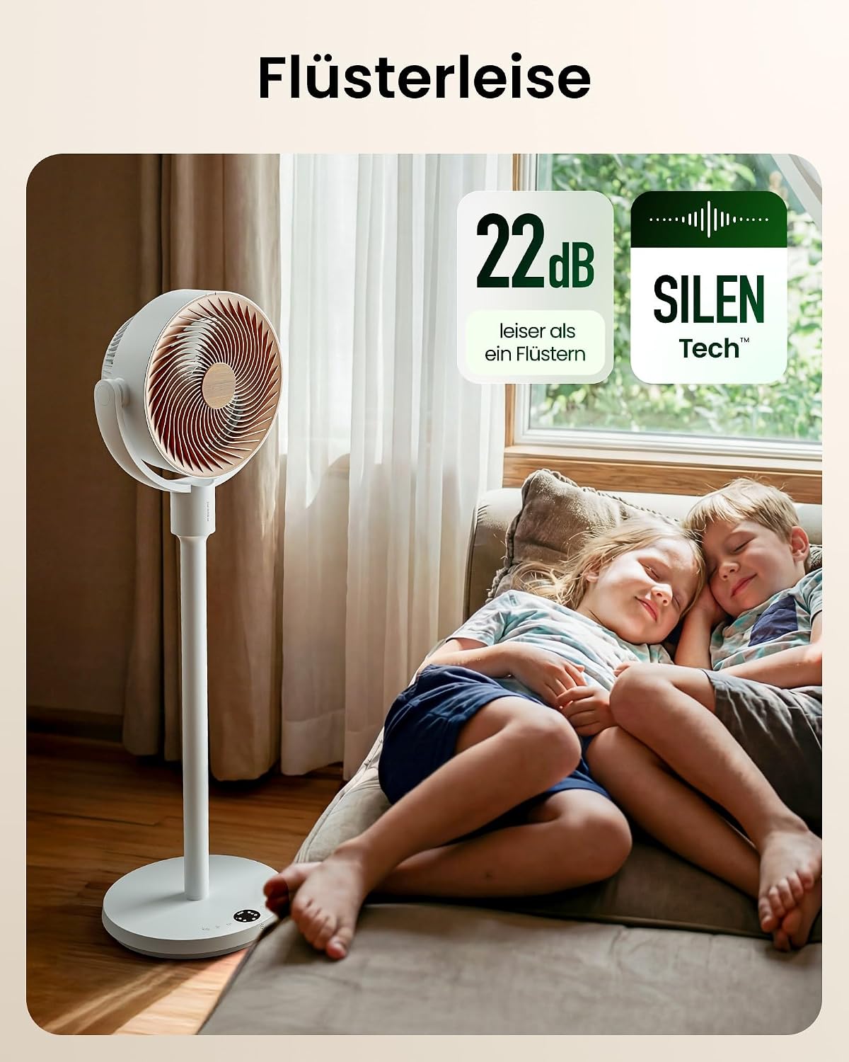 Standventilator mit RGB-Beleuchtung, Fernbedienung