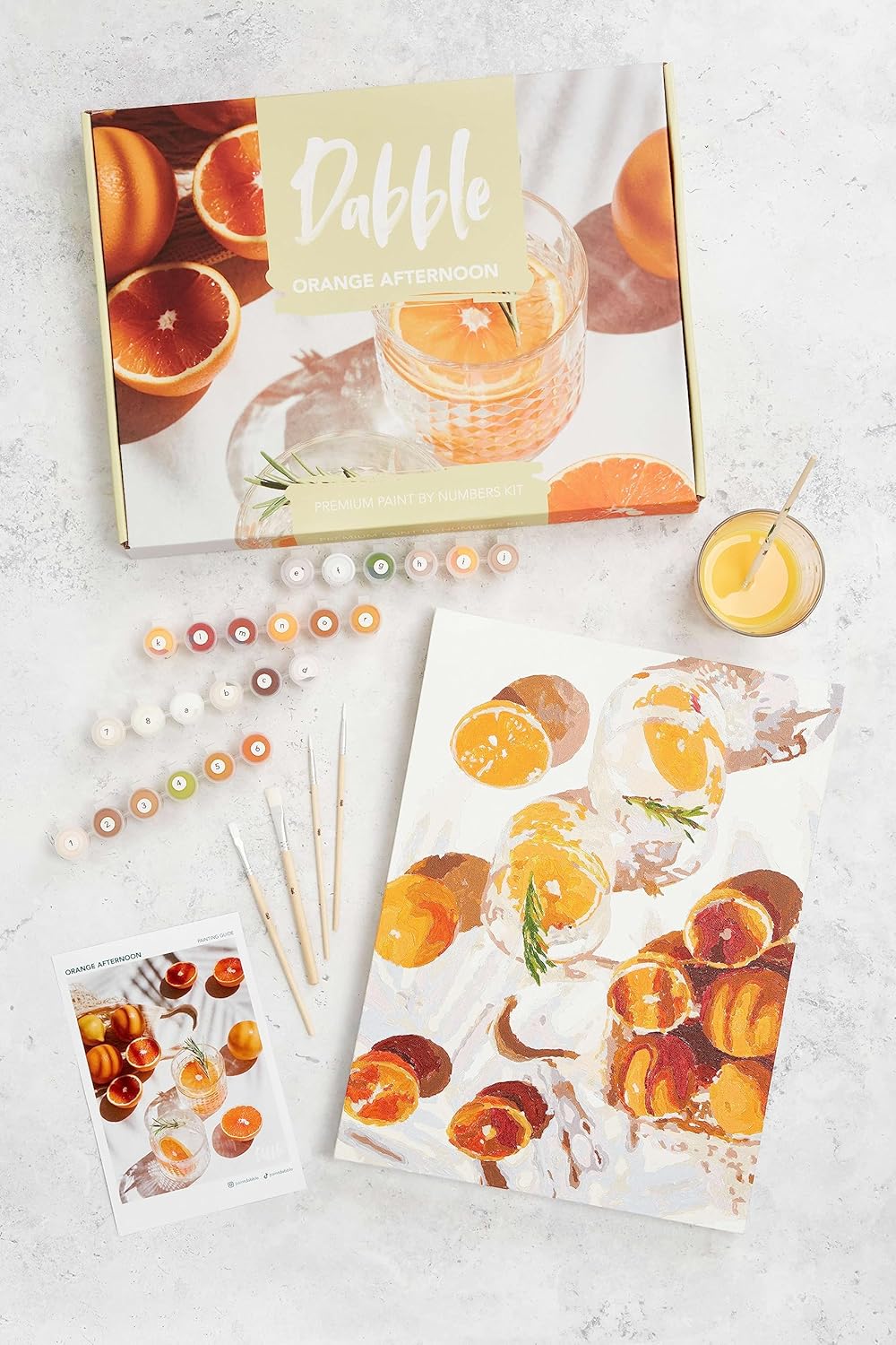 Malen-nach-Zahlen Kit für Erwachsene mit Leinwandrahmen, Orange Afternoon