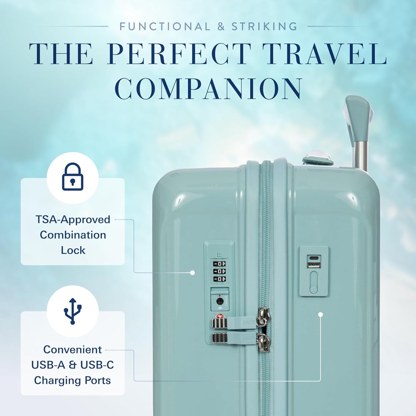 Positano Trolley, 21 Inch Light Blue