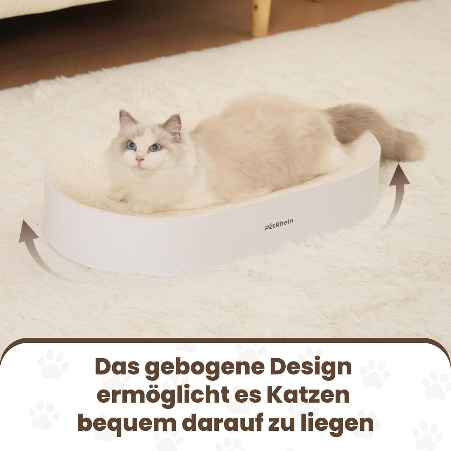 Kratzbrett aus Wellpappe, Weiß