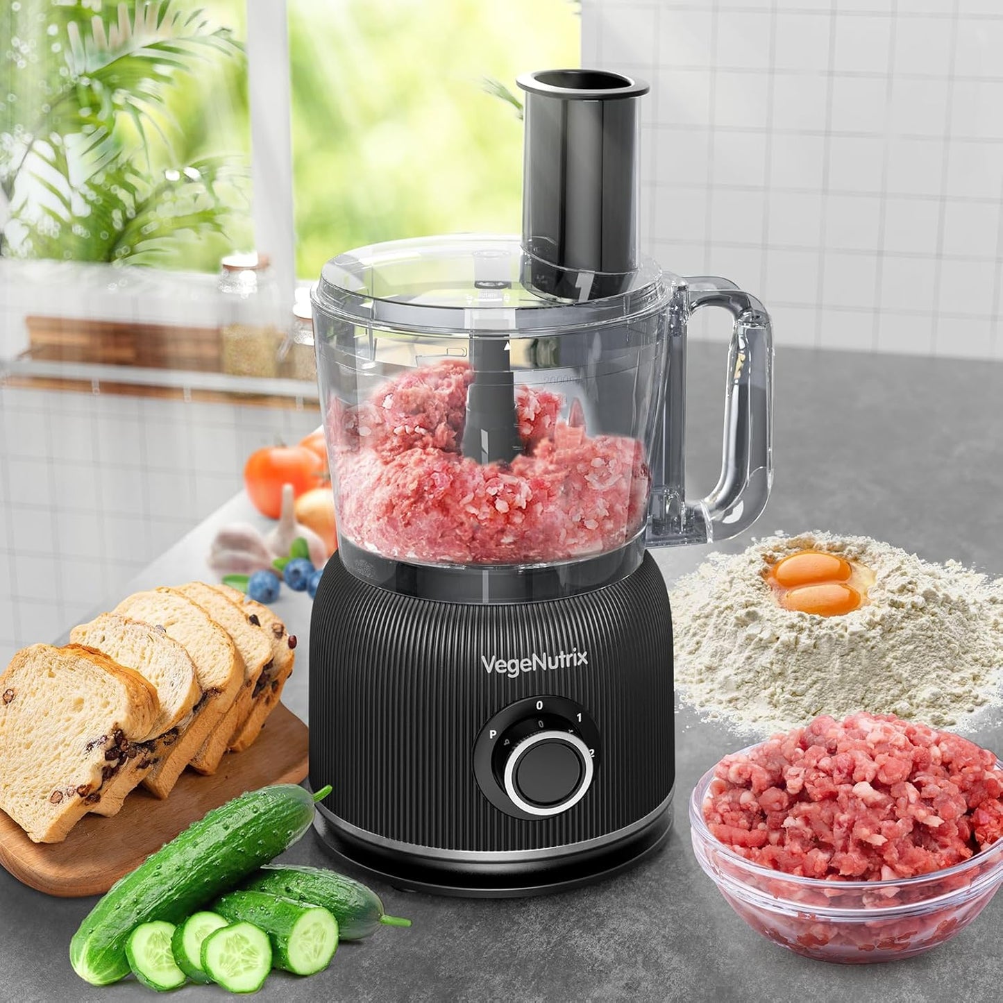 Küchenmaschine und Mixer Kombi, Schwarz