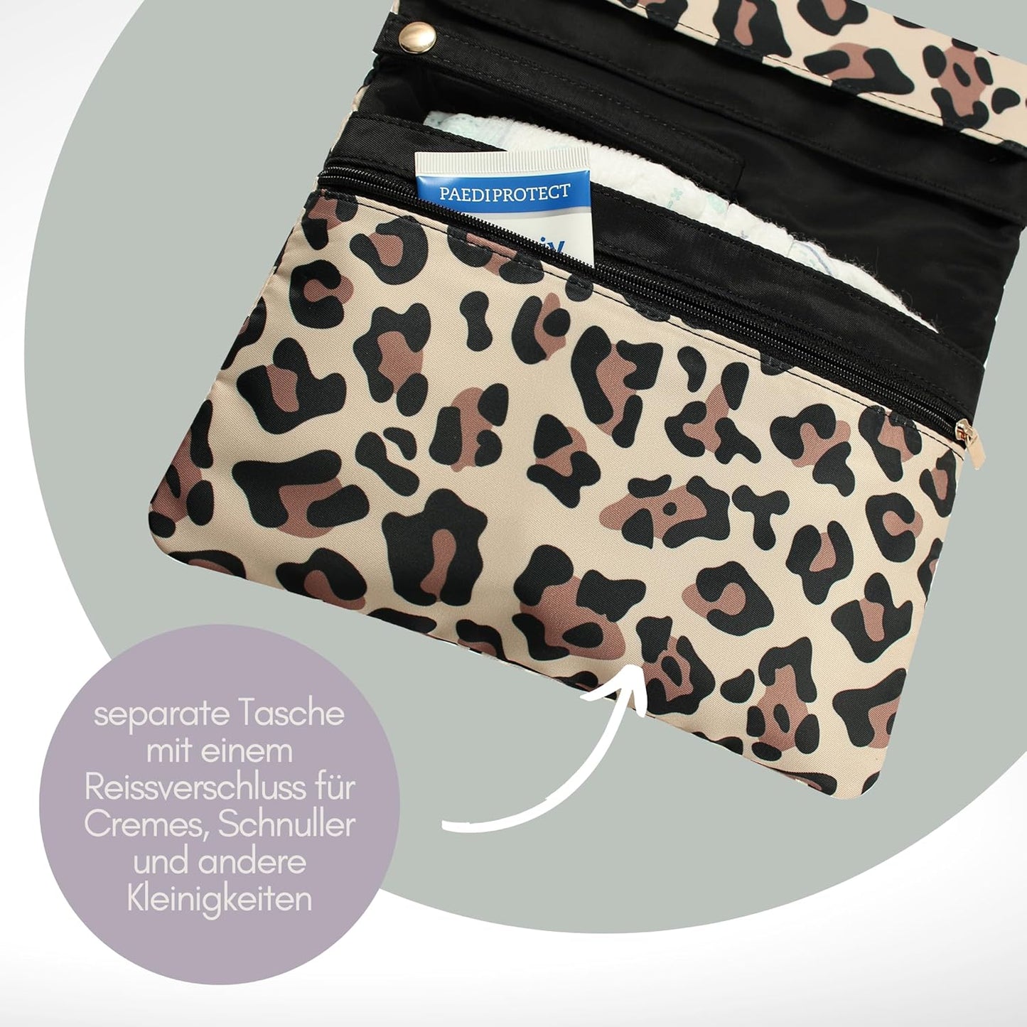 Windeltasche für unterwegs, Leopard