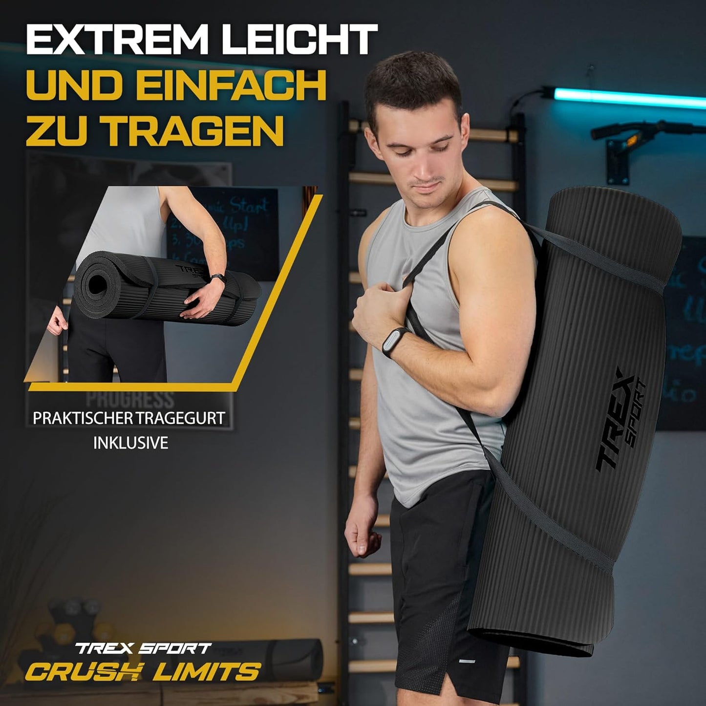 Gymnastikmatte, Schwarz