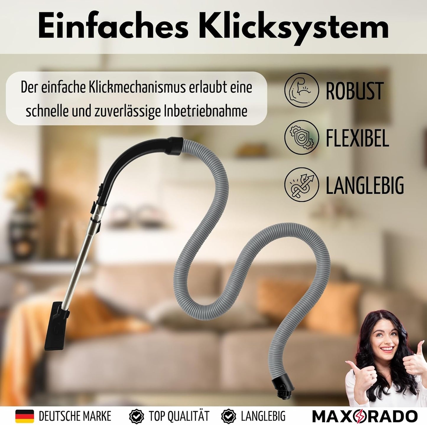 Bodendüse mit Schlauch für Miele S8 & C3 Modelle
