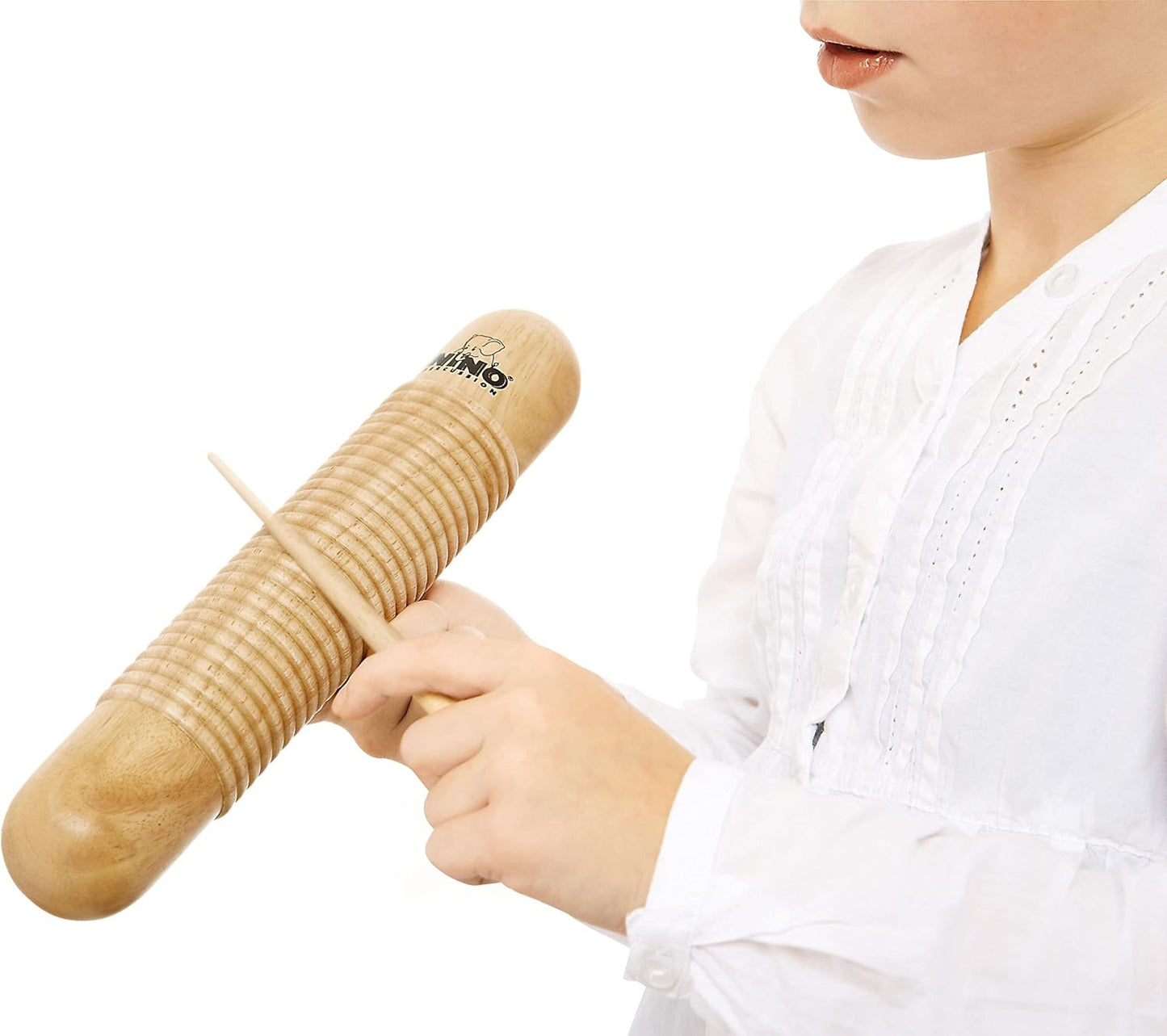Holz-Güiro Musikinstrument für Kinder ab 5 Jahren, Einzelbett