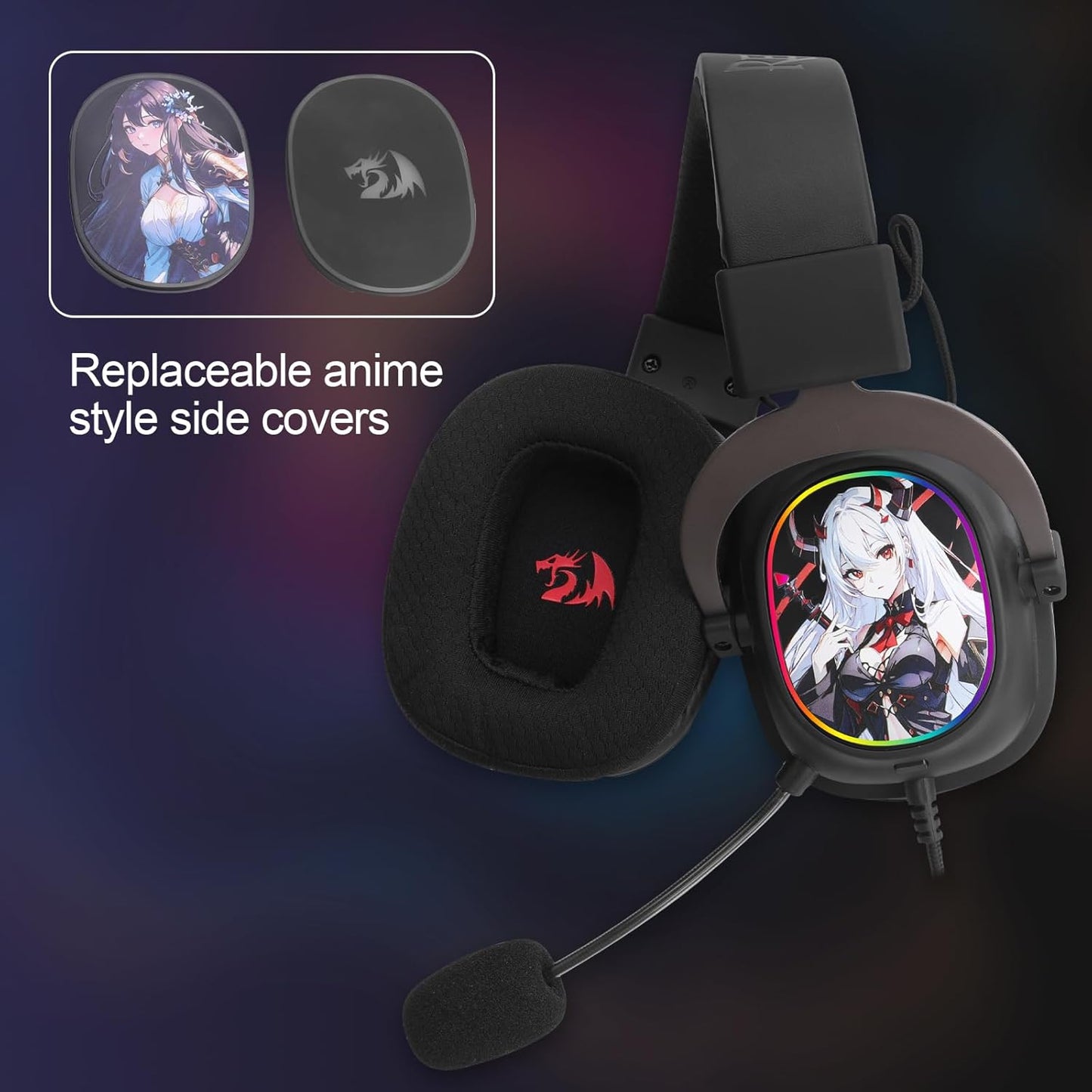 Gaming-Headset, Schwarz (Anime)