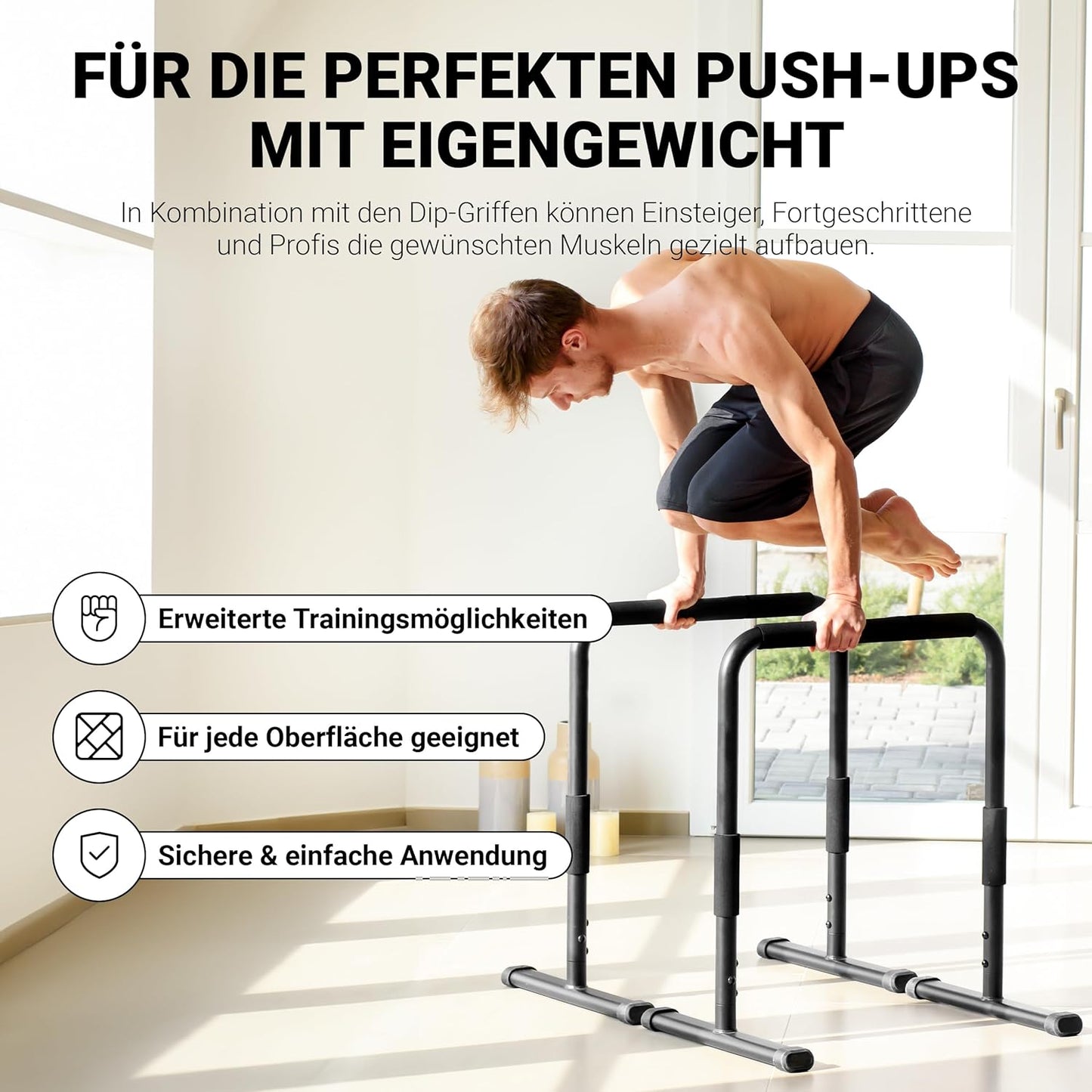 Fitness Parallettes, Black
