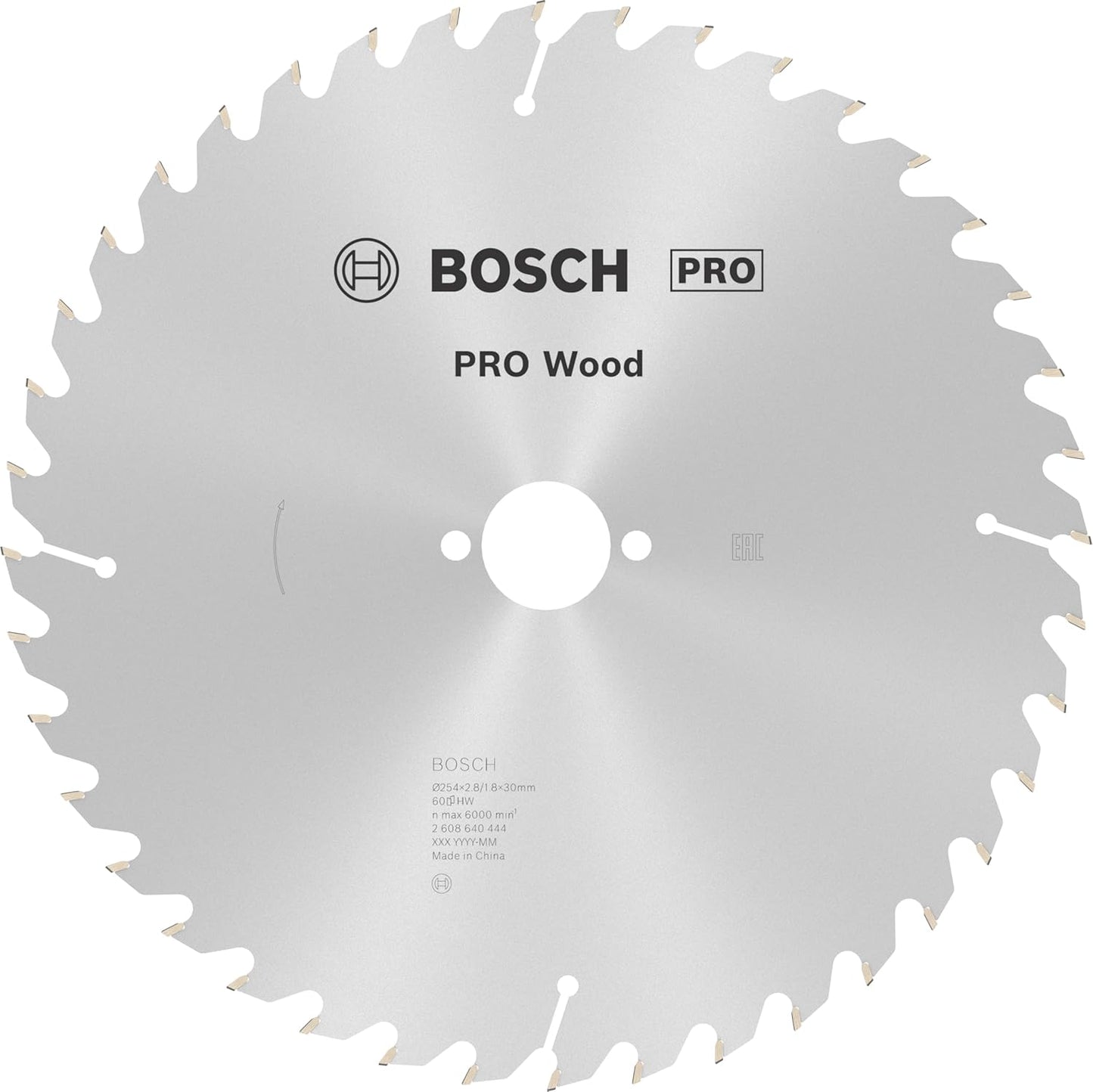 PRO Wood Kreissägeblatt, 254 x 2,8 x 30 mm, 254 x 2.8/1.8 x 30 mm 60 Zähne