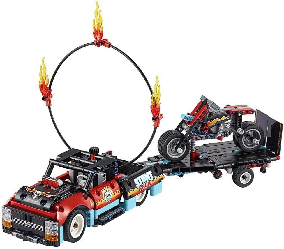 Stunt-Show mit Truck und Motorrad, Bauset