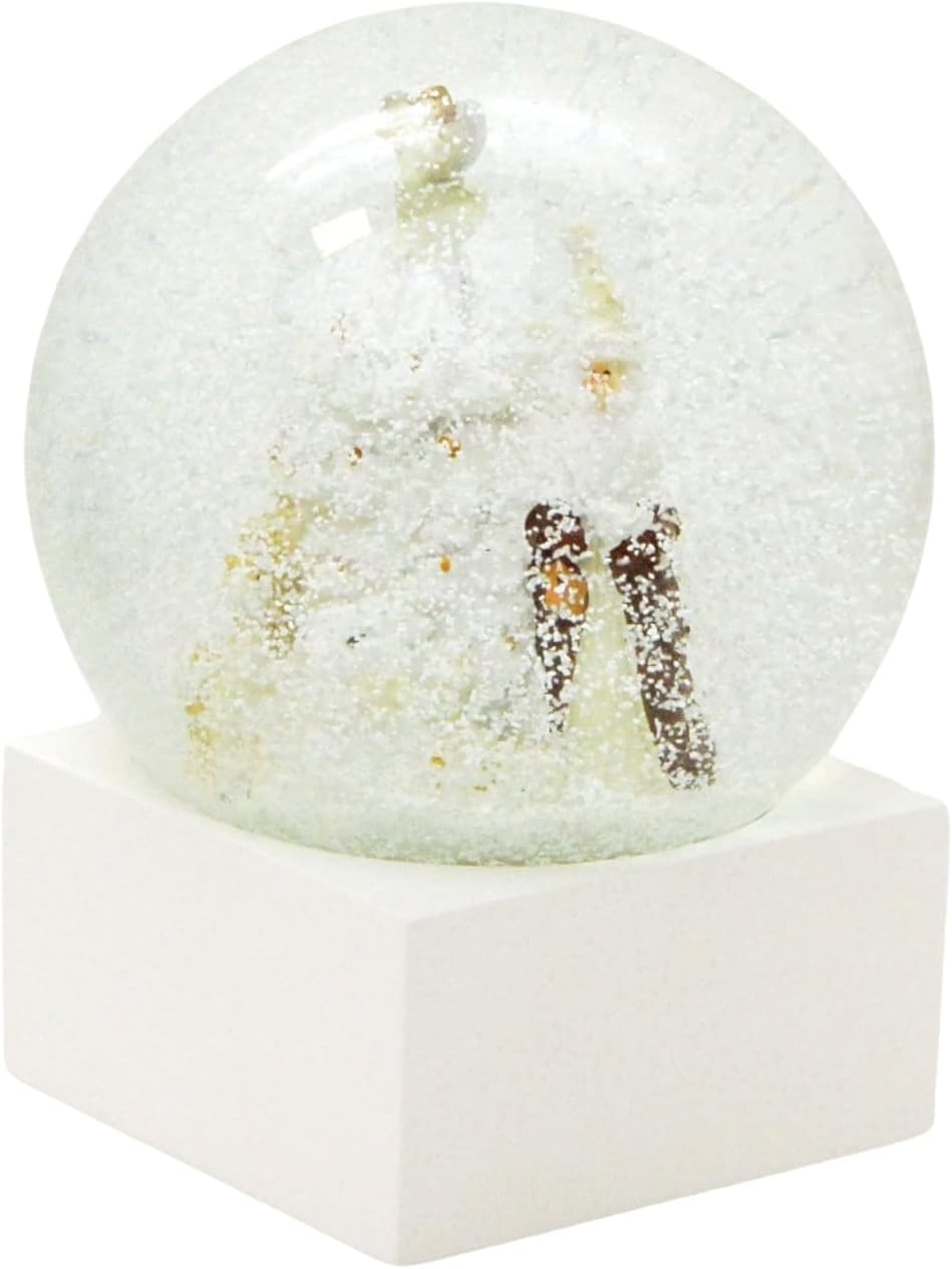 Schneekugel Glamour Santa mit Weihnachtsbaum