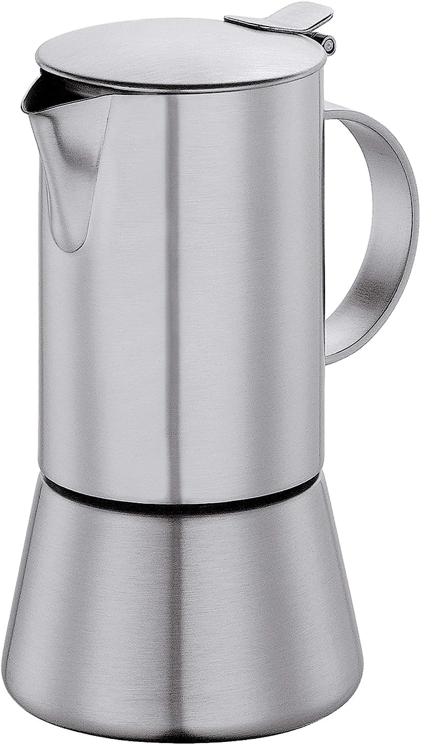 Espressokocher für 4 Tassen, Edelstahl Matt 4 Tassen