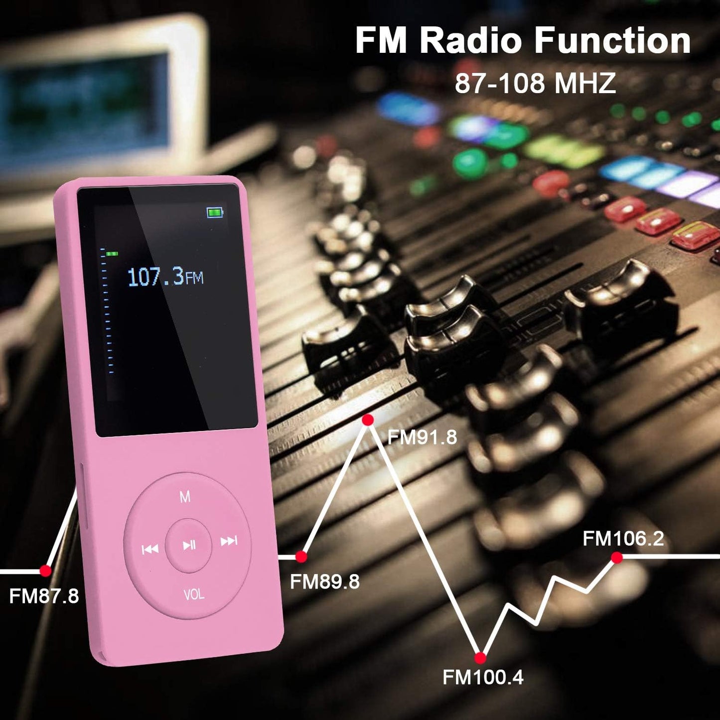 Slim Music Player, 8G, Rosa