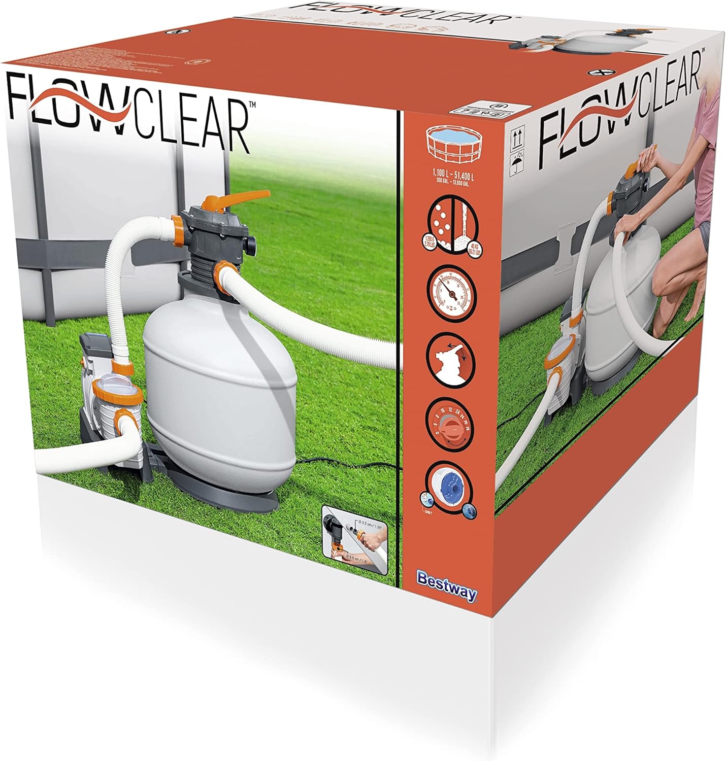 Flowclear Sandfilterpumpe, 8 327 l/h