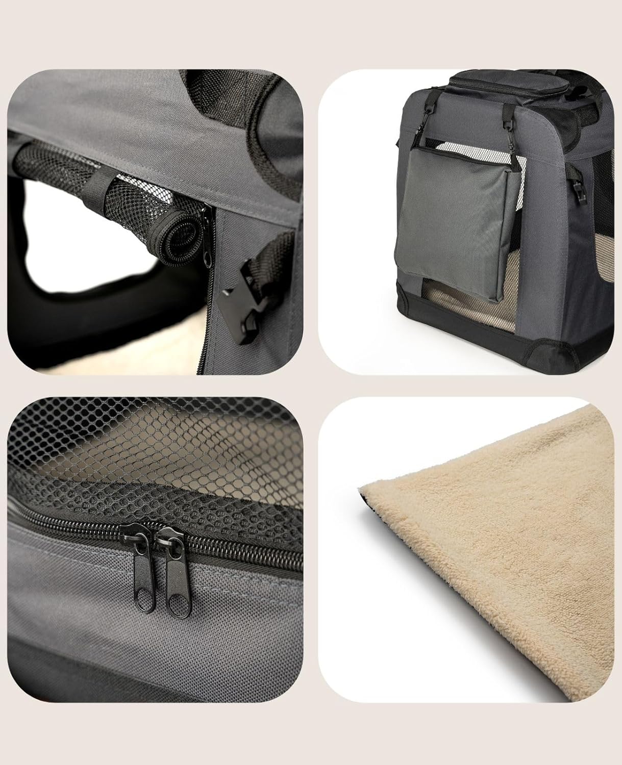 Hundetransportbox, Grau / 1 - XS: 50x34x36 cm