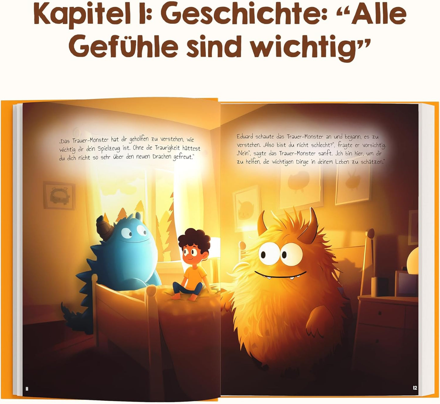 Gefühlstagebuch für Kinder mit Spielen, Orange