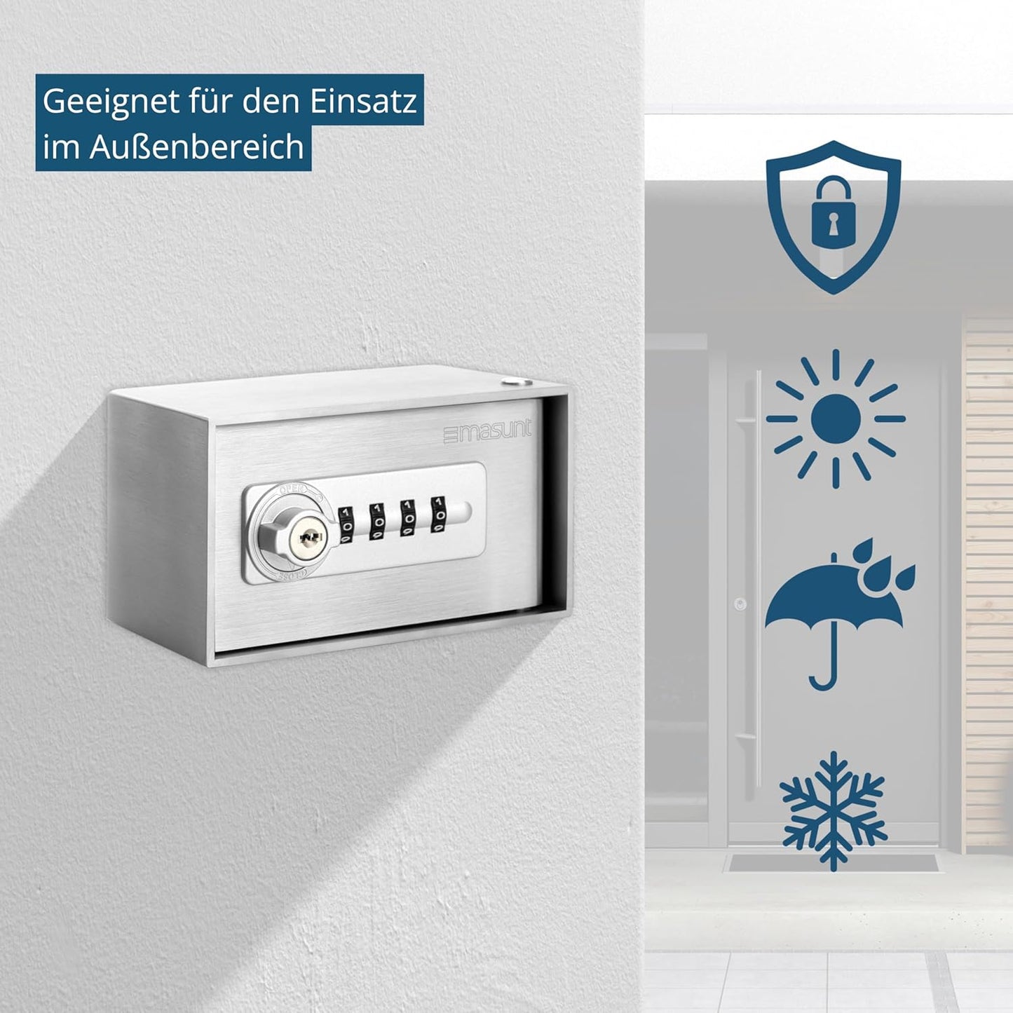 Schlüsseldepot 520 M Code mit Zahlenschloss, V2A Edelstahl