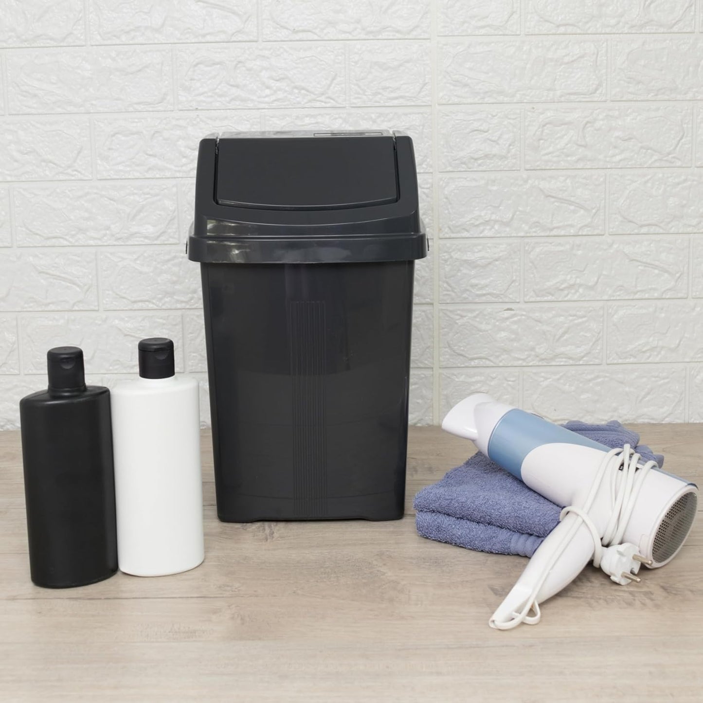 Schwingdeckeleimer-Set, Navy- Dunkelblau 2 x 8 Liter