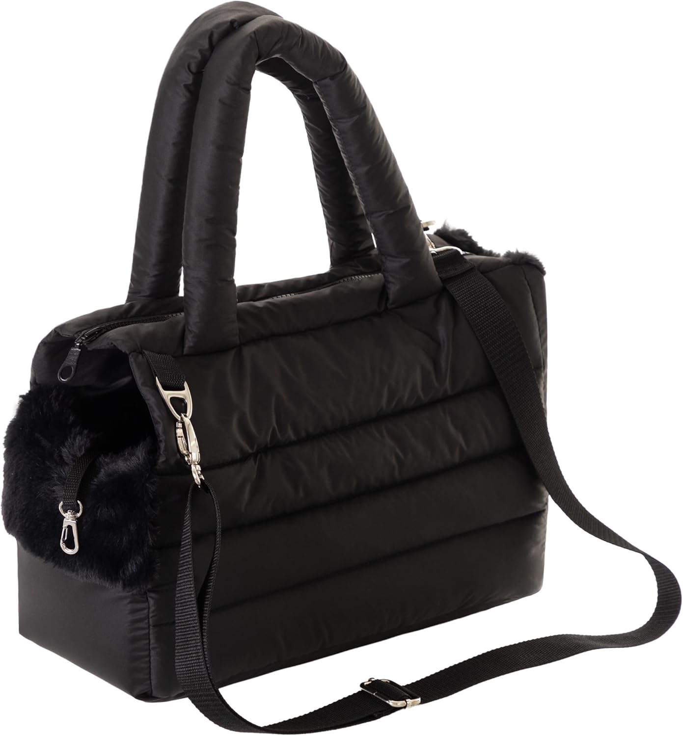 Fluffy Ride Hundetragetasche, M - L 40 x B 20 x H 30 cm SCHWARZ